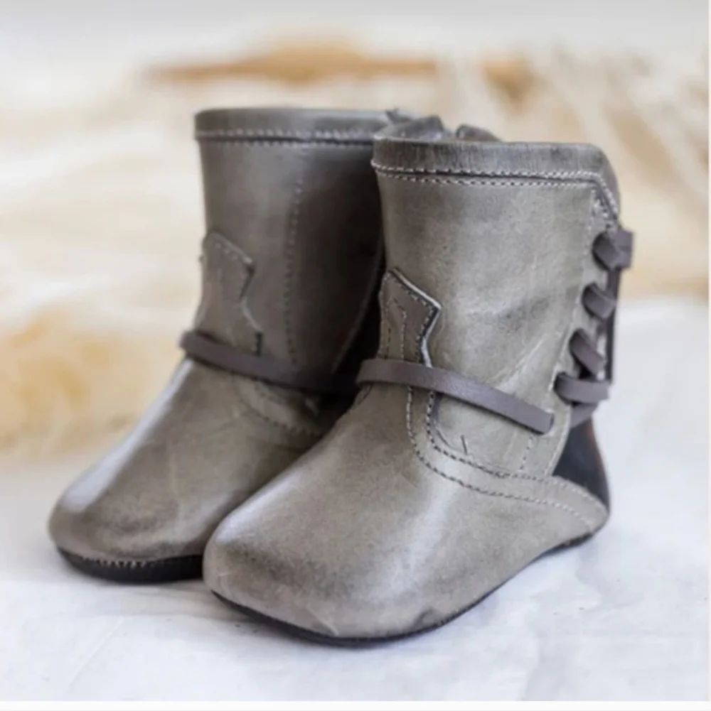 Freebird Baby Coal Stone Boots Leather Handcrafted Designer #83